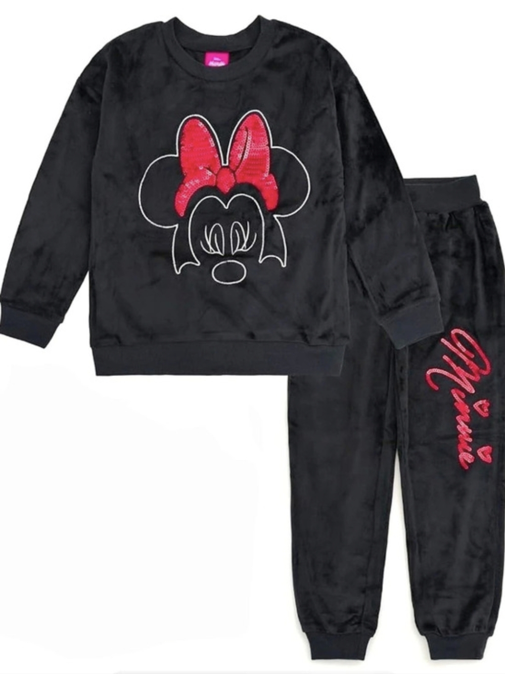 Disney Junior Minnie Mouse Velour Matching Set Girls 14-16 NWT